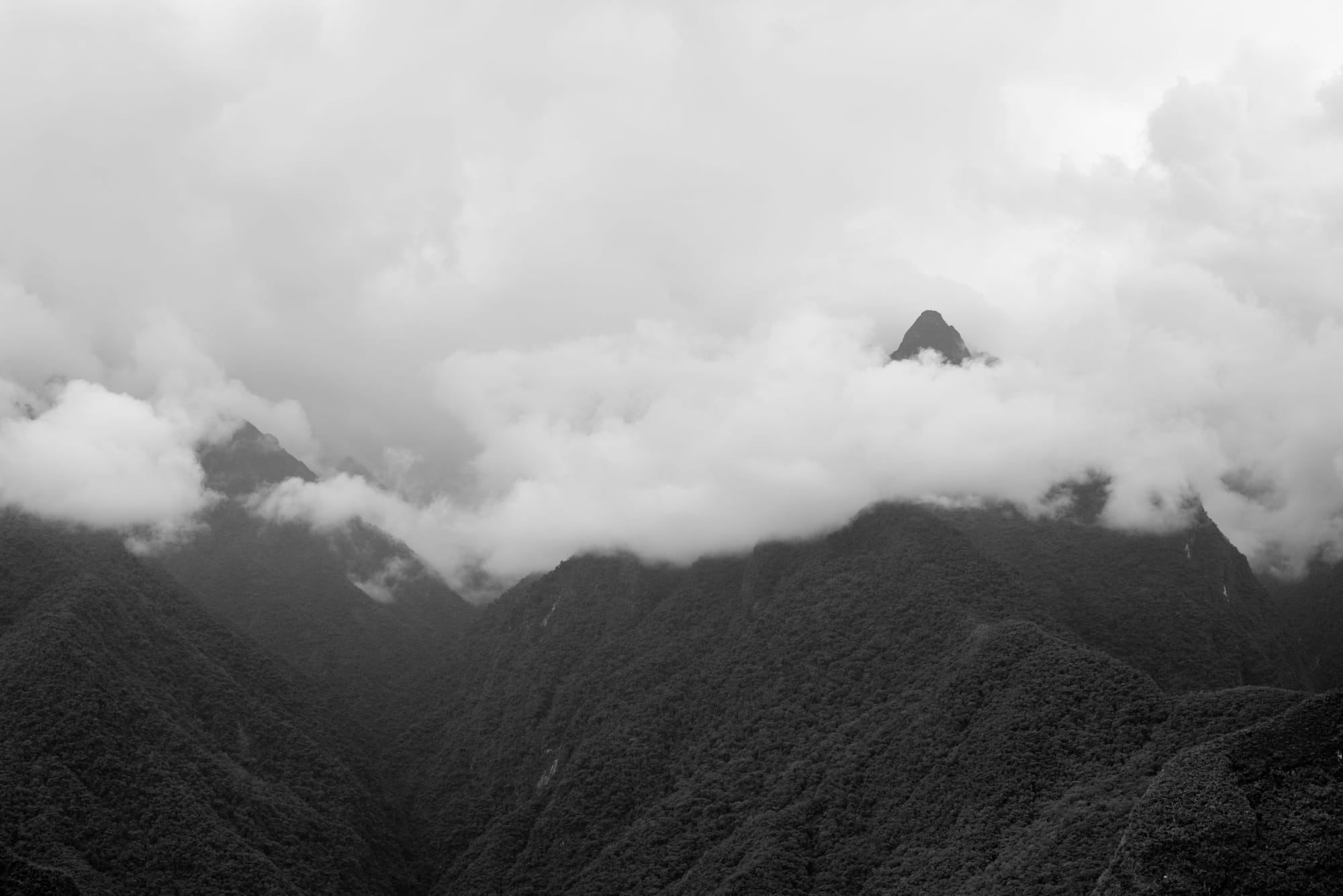 Calm mountains of Machu Picchu, Peru 2014